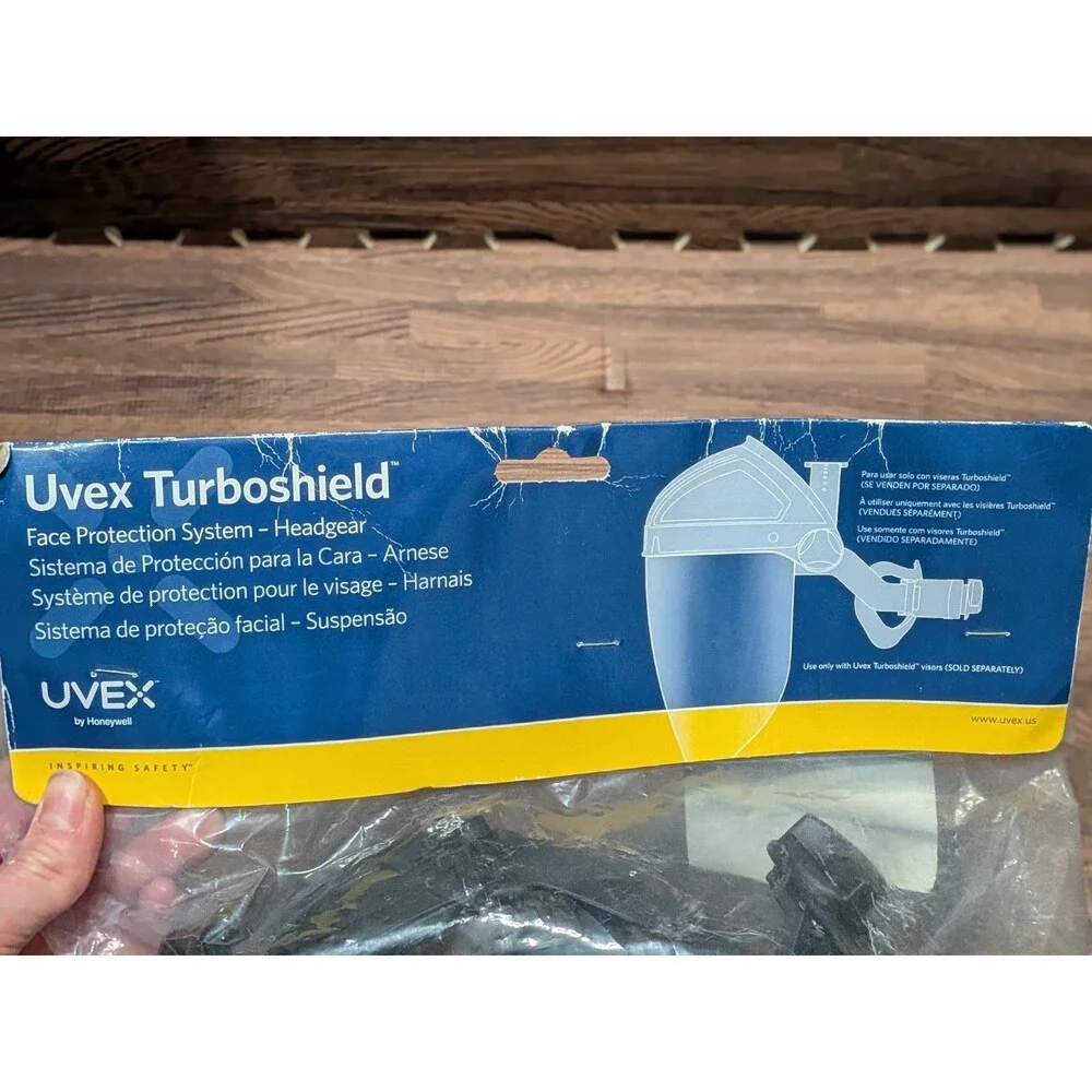 NEW Honeywell Uvex Turboshield S9500 Ratchet Headgear Face Shield System Black